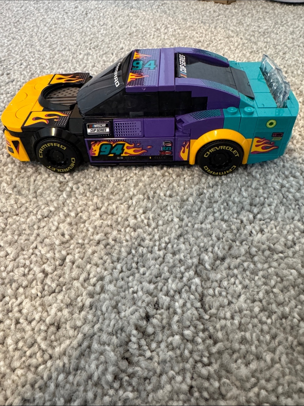 Lego Purple Teal Yellow Race Pickup Truck